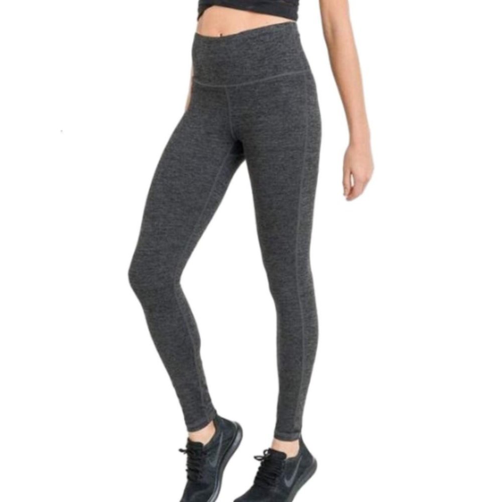 Highwaist Solid Essential Full Leggings - 2tone - image 5